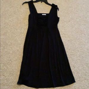 Solid black sleeveless dress